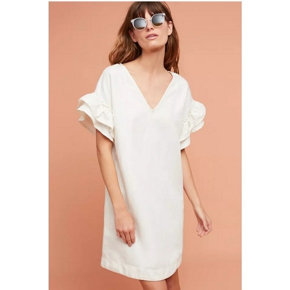 NWT Anthropologie Maeve Lottie Fluttered Tunic Dress Size Small - Picture 1 of 14